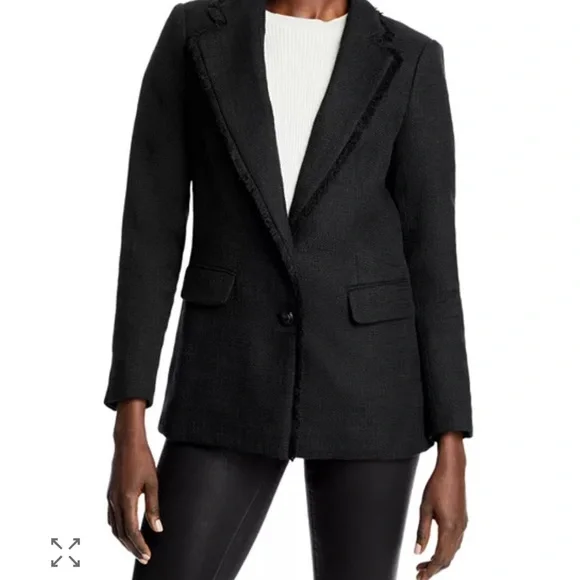 EUC Karl Lagerfeld Textured Black Jacket - Picture 3 of 11